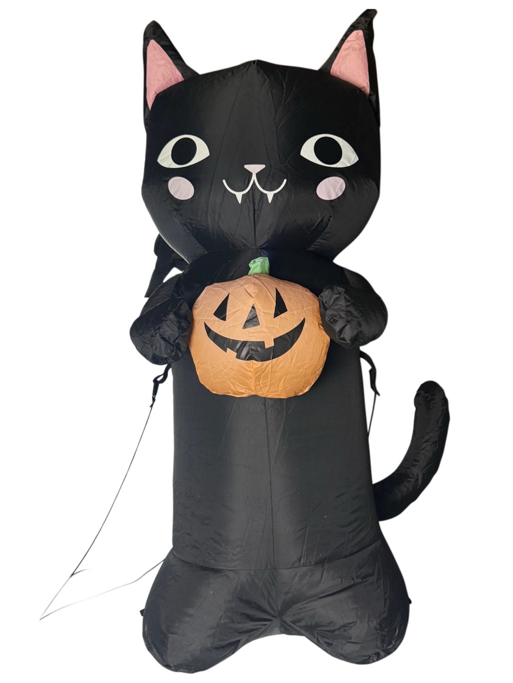 GEMMY BLACK CAT PUMPKIN INFLATABLE LIGHTED AIRBLOWN HALLOWEEN 3.5 FT.